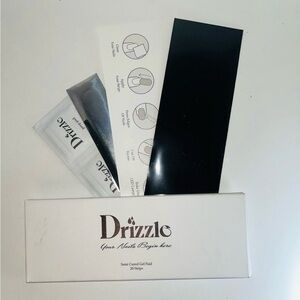Drizzle Semi Cured Gel Nail 20 Strips Onyx